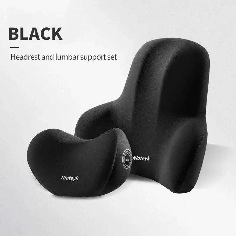 Premium Car Headrest and Lumbar Support Pillows