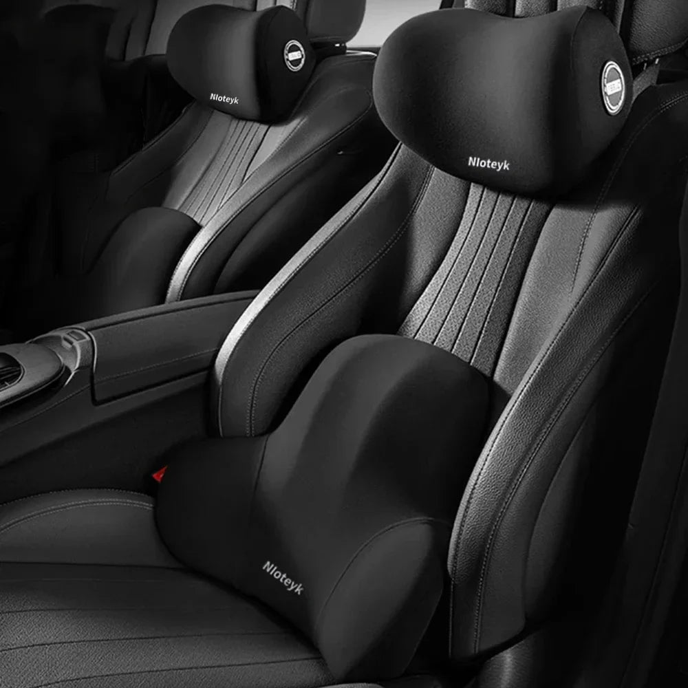 Premium Car Headrest and Lumbar Support Pillows