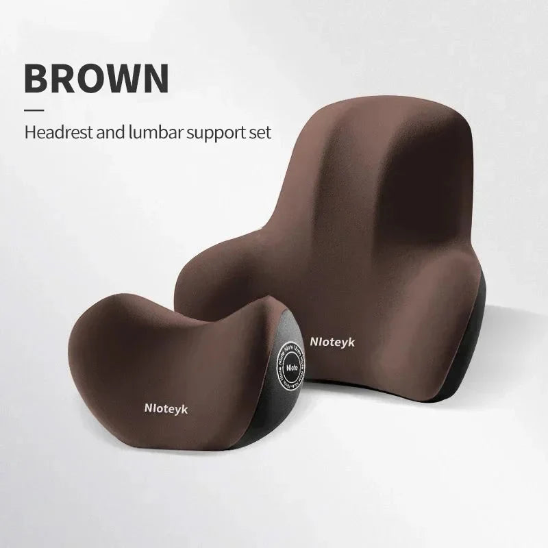 Premium Car Headrest and Lumbar Support Pillows